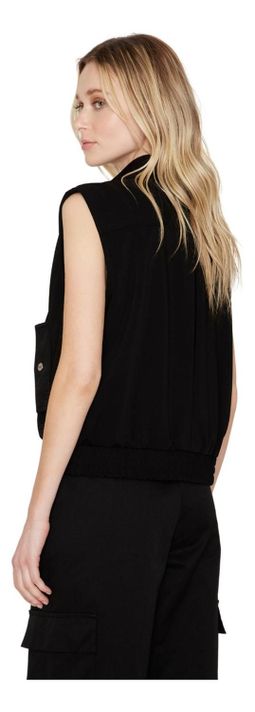Chaqueta Bomber Sin Mangas Negra Jacinta Tienda-2