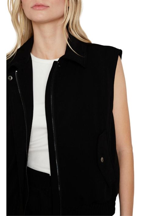 Chaqueta Bomber Sin Mangas Negra Jacinta Tienda-4