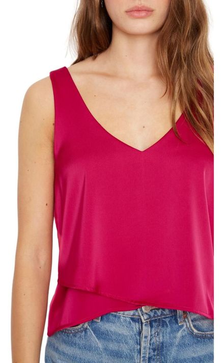 Polera Sara Sin Mangas Satin Fucsia Jacinta Tienda-5