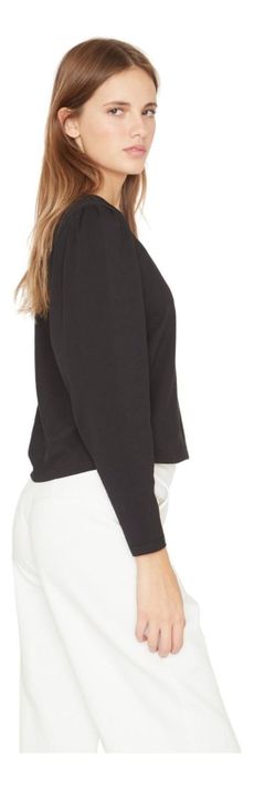 Polera Alicia Manga Larga Negra Jacinta Tienda-2