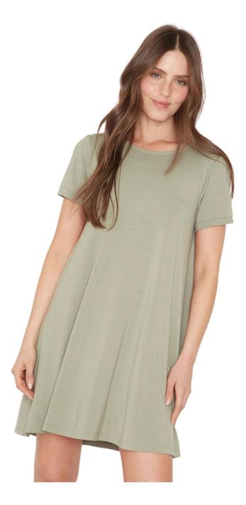Vestido Bianca Manga Corta Ii Verde Jacinta Tienda-0