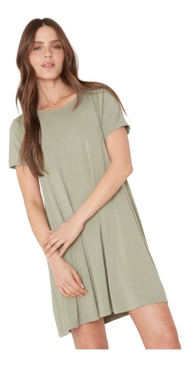 Vestido Bianca Manga Corta Ii Verde Jacinta Tienda-4