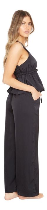 Pantalón Greta Largo Satin Negro Jacinta Tienda-6