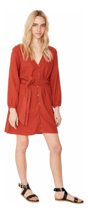 Vestido Amalia Terracota M marron-1