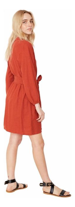 Vestido Amalia Terracota M marron-2