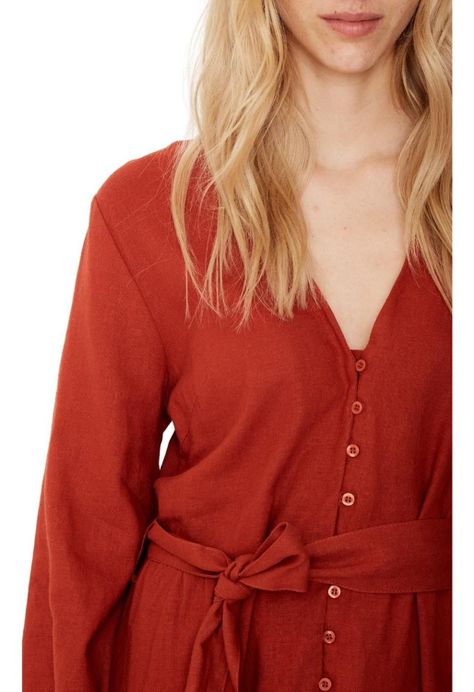 Vestido Amalia Terracota M marron-6