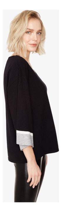 Chaleco Ana Color Block Negro-2