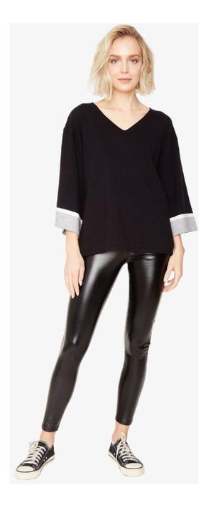 Chaleco Ana Color Block Negro-6
