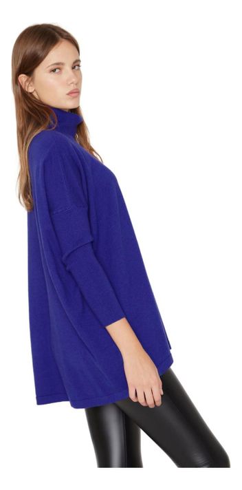 Chaleco Manuela Largo Iii Azul Jacinta Tienda-1