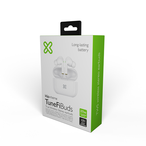 Audífonos In-ear Klip Xtreme TuneFiBuds TWS Blanco-1