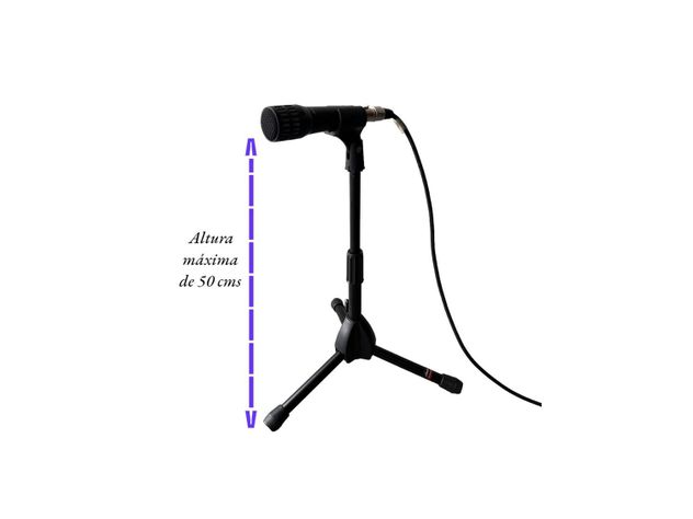 Soporte de Micrófono Perfil Bajo Negro-3