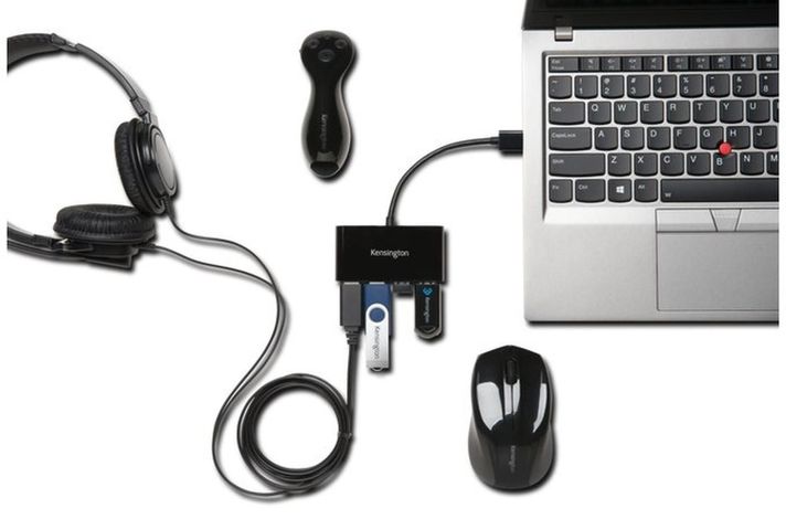 USB Hub Kensington UH4000 4 puertos Negro-2