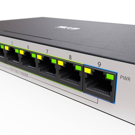 Switch VertexV900P Nexxt Professional 9 puertos PoE Gigabit-1