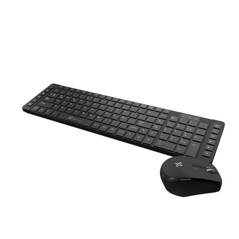 Kit Teclado y Mouse Revolution RF inalámbrico QWERTY Negro-0