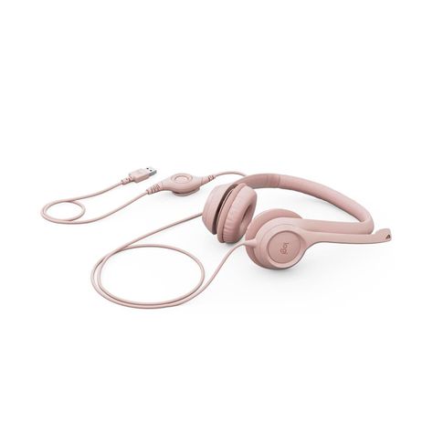 Audífonos Teletrabajo/Call Center Logitech H390 Rosa-1