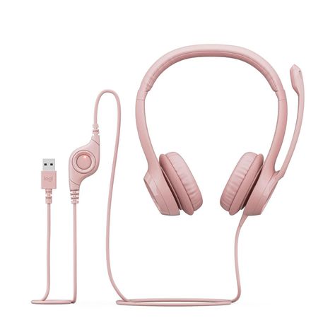 Audífonos Teletrabajo/Call Center Logitech H390 Rosa-4