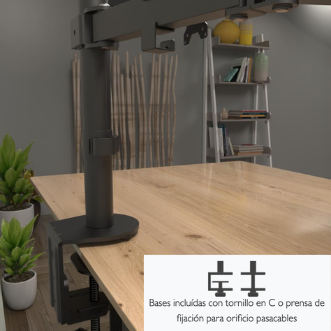 Soporte para pantalla plana 32" Negro Escritorio-6