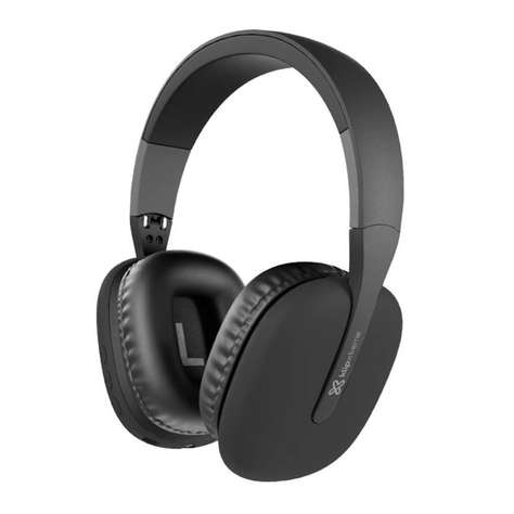 Auriculares Over-Ear Inalámbrico Klip Xtreme KWH-010BK Negro-0