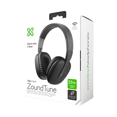 Auriculares Over-Ear Inalámbrico Klip Xtreme KWH-010BK Negro-1