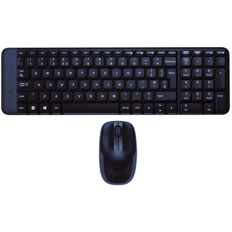 Combo de Teclado y Mouse MK220 inalámbrico Negro-2