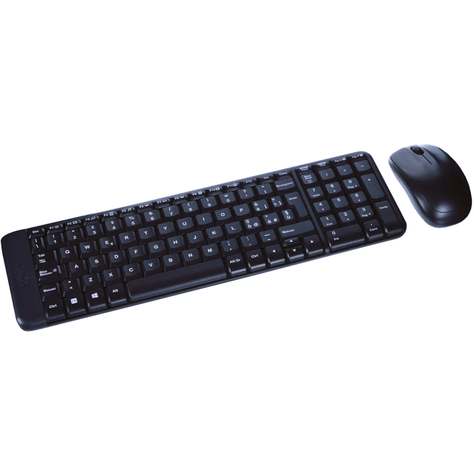 Combo de Teclado y Mouse MK220 inalámbrico Negro-0