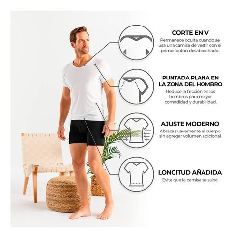Camiseta Interior A Prueba De Sudor Con Cuello V Micro Modal-3