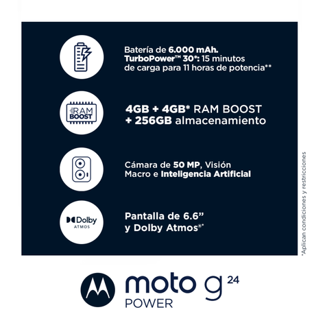 Celular Motorola G24 4GB 256 GB Azul Glaciar-1