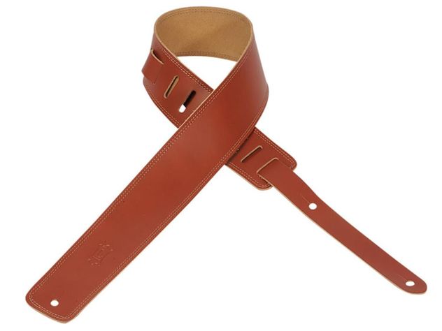 Correa para Guitarra Eléctrica 6,4cm BASICA Cuero Dble Cosdo L:94-157cm Walnut-0
