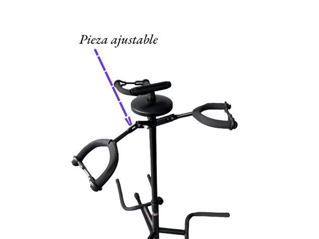 Soporte de Guitarra Triple Negro-6