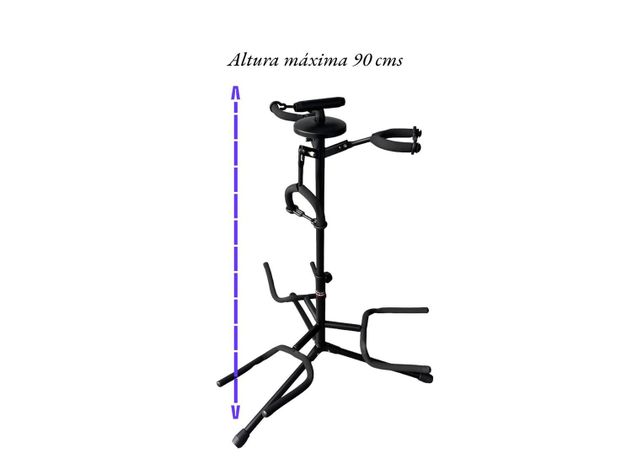 Soporte de Guitarra Triple Negro-7