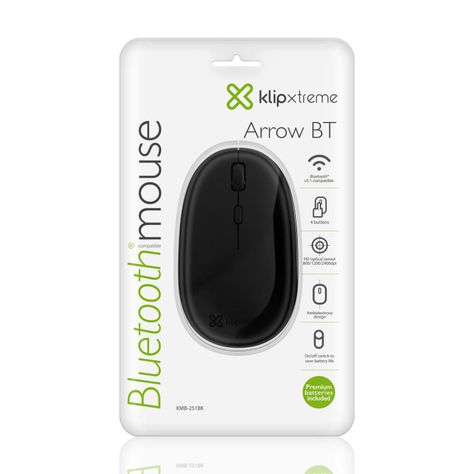Mouse Arrow BT Ambidiestro Bluetooth Óptico-4