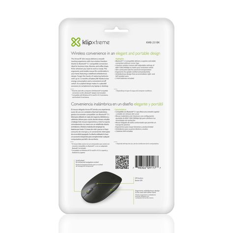 Mouse Arrow BT Ambidiestro Bluetooth Óptico-5