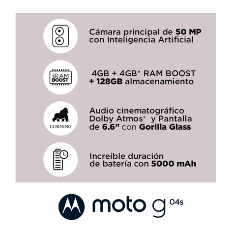 Smartphone Moto G04s 4GB 128GB 6.6" Negro Cosmico-1