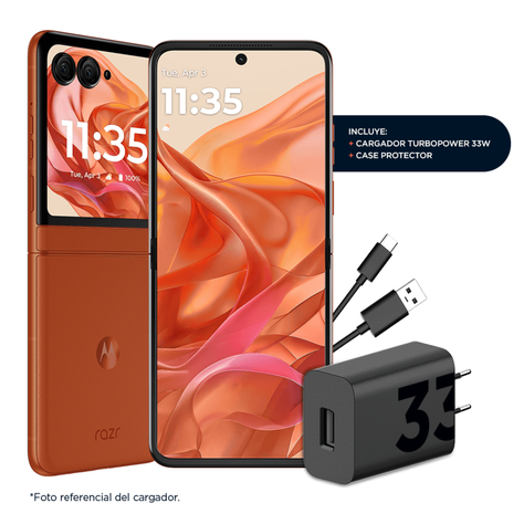 Celular Motorola Razr 50 + Moto Buds 12GB 512GB Naranja-4