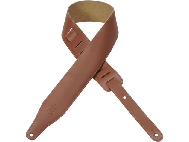 Correa para Guitarra Eléctrica 6,4cm BASICA Cuero Borde Cosido L:97-135cm Walnut-0