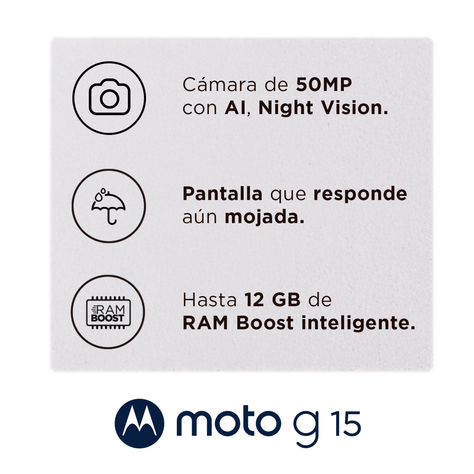 Celular Moto G15 4GB 128GB Android 15 6.7" Verde-1