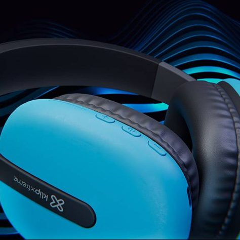 Auriculares Over-Ear Inalámbrico Klip Xtreme KWH-010BK Azul-4