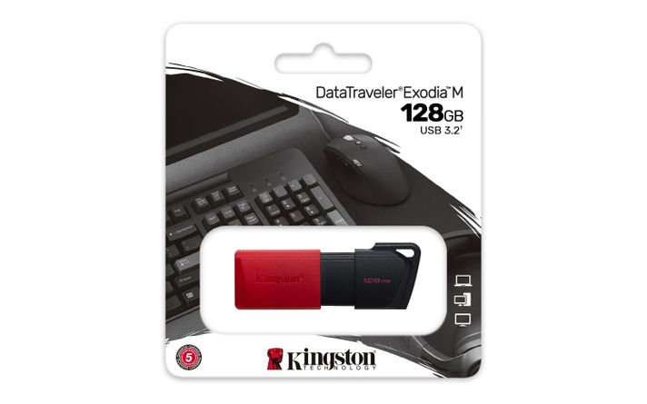 Pendrive Unidad Flash USB 128 GB USB tipo A Negro Rojo-5
