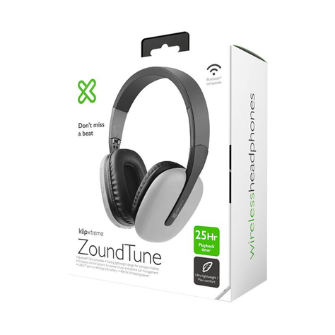 Auriculares Over-Ear Inalámbrico Klip Xtreme KWH-010BK Gris-1