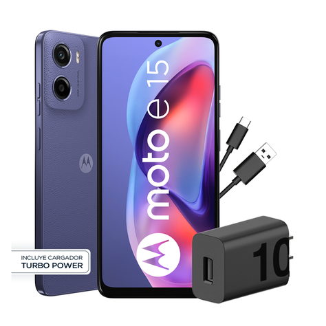 Celular Moto E15 2GB 64GB Android 14 6.7" Púrpura-2