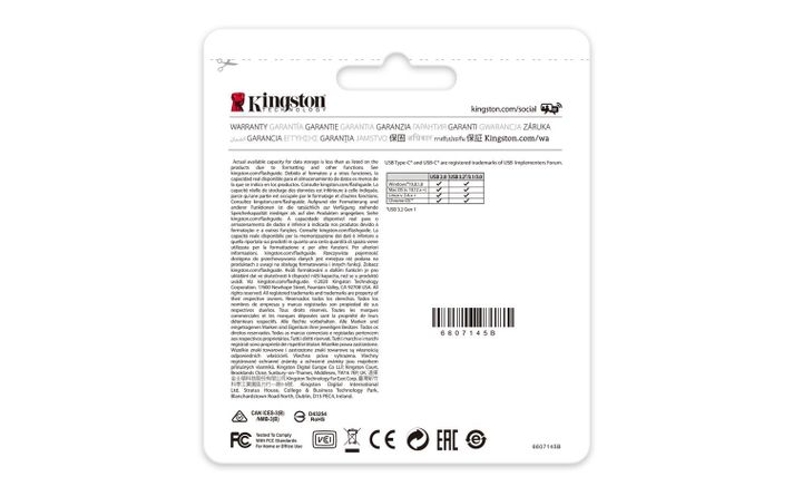 Pendrive Unidad Flash USB DataTraveler 70 128 GB USB Tipo C-5