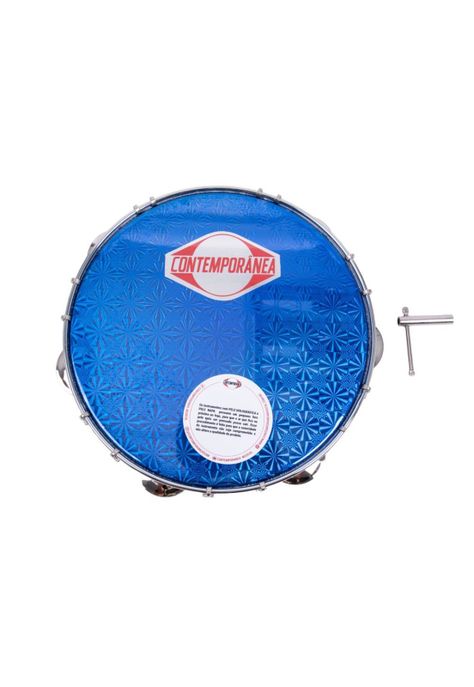 Pandero 10" PRO con parche holográfico AZUL-0