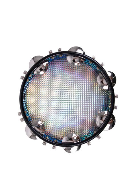 Pandero 10" PRO con parche holográfico AZUL-3