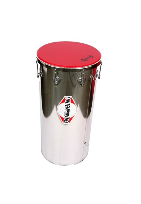 Rebolo Cónico Aluminio Parche Napa Rojo 12"-0