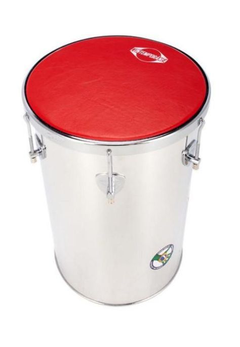 Rebolo Cónico Aluminio Parche Napa Rojo 12"-2