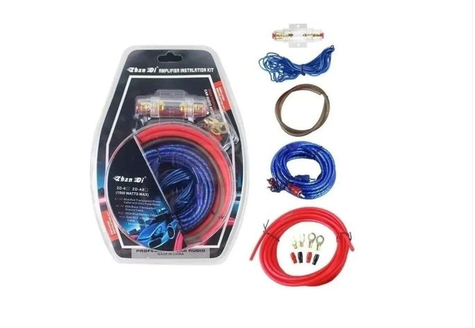 Kit Cables Para Amplificador Subwoofer 1500w Auto -0