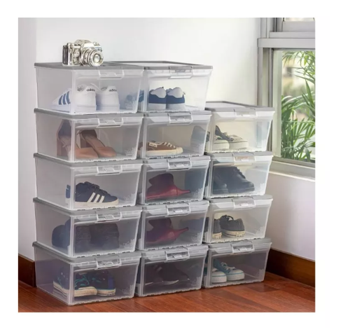 Caja Organizadora Zapatera Con Tapa Y Puerta Frontal 15 Lts-2