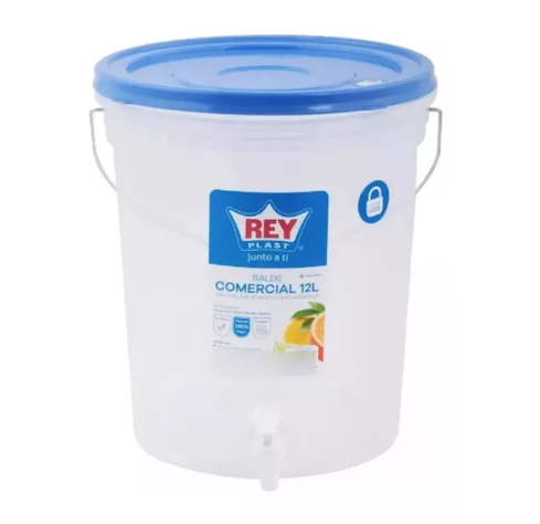 Balde 12 Litros Contenedor Liquido Con Dispensador - Azul-0