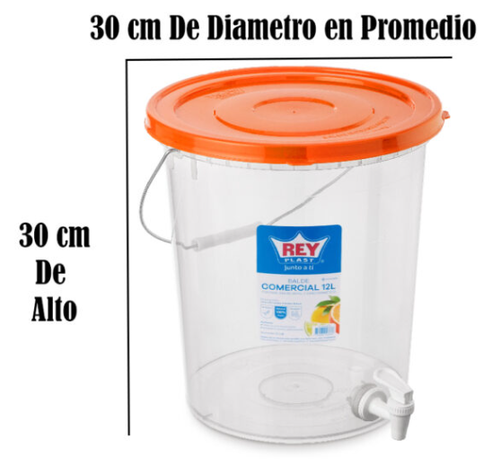 Balde 12 Litros Contenedor Liquido Con Dispensador - Azul-1