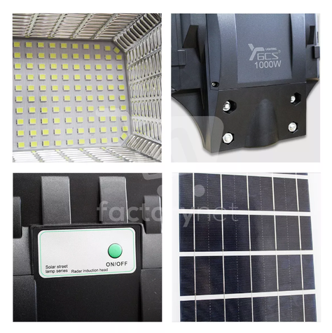Foco Solar 1000w Premium + Soporte-6
